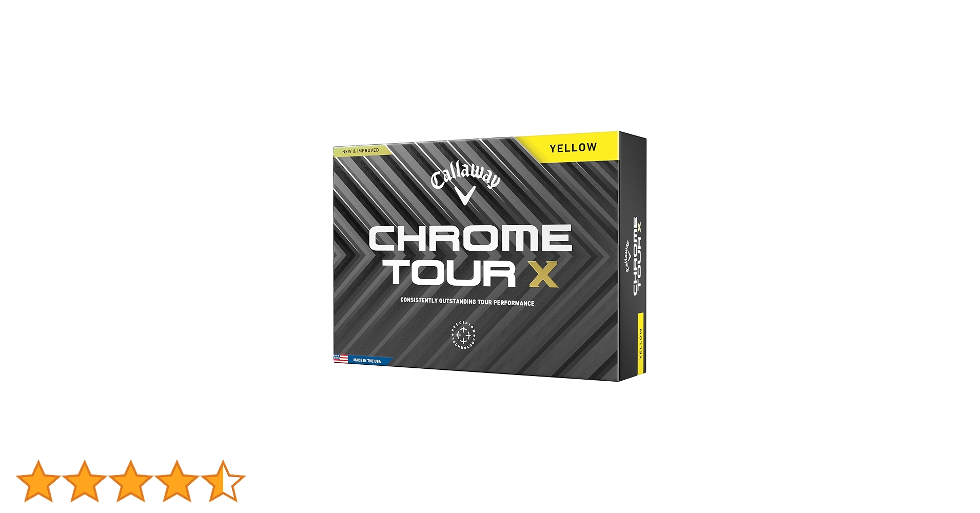 Callaway Golf Chrome Tour X Golf Balls (Yellow), Standard